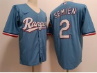 Texas Rangers #2 Marcus Semien Baby Blue Cool Base Jersey