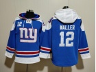 New York Giants #12 Darren Waller Blue Hoodies