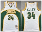 Seattle SuperSonics #34 Ray Allen White Throwback 2006-07 Jersey