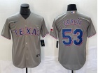 Texas Rangers #53 Adolis García Grey Cool Base Jersey