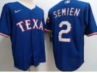 Texas Rangers #2 Marcus Semien Royal Blue Cool Base Jersey