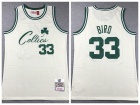 Boston Celtics #33 Larry Bird Cream Throwback Jersey