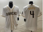 Arizona Diamondbacks #4 Ketel Marte White Golden Cool Base Jersey