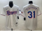 Texas Rangers #31 Max Scherzer White Cool Base Jerseys