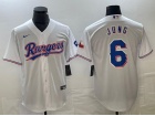 Texas Rangers #6 Josh Jung White Cool Base Jerseys