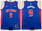 Detroit Pistons #9 Ausar Thompson Blue Jersey