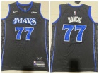 Dallas Mavericks #77 Luka Doncic Black 2024 City Jerseys