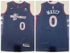 Philadelphia 76ers #0 Tyrese Maxey Navy Blue 2024 City Jersey