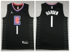 Los Angeles Clippers #1 James Harden Black Jersey