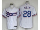 Texas Rangers #28 Jonah Heim White Cool Base Jerseys