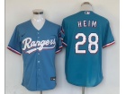 Texas Rangers #28 Jonah Heim Baby Blue Cool Base Jerseys