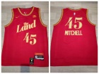 Cleveland Cavaliers #45 Donovan Mitchell Red 2024 City Jersey