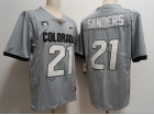 Colorado Buffaloes #21 Shilo Sanders Grey Limited Jersey