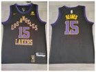 Los Angeles Lakers #15 Austin Reaves Black 2024 City Jersey