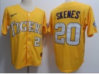 LSU Tigers #20 Paul Skenes Yellow Baseball Jersey