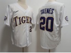 LSU Tigers #20 Paul Skenes White Baseball Jersey