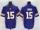 Minnesota Vikings #15 Joshua Dobbs Purple Throwback Limited Jersey