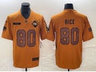 San Francisco 49ers #80 Jerry Rice Brown Salute to Service Limited Jersey