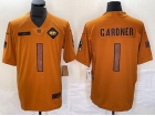 New York Jets #1 Sauce Gardner Brown Salute to Service Limited Jersey