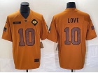 Green Bay Packers #10 Jordan Love Brown Salute to Service Limited Jersey