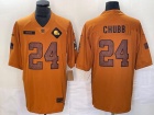 Cleveland Browns #24 Nick Chubb Brown Salute to Service Limited Jersey