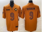 Cincinnati Bengals #9 Joe Burrow Brown Salute to Service Limited Jersey