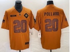 Dallas Cowboys #20 Tony Pollard Brown Salute to Service Limited Jersey