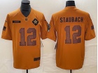 Dallas Cowboys #12 Roger Staubach Brown Salute to Service Limited Jersey