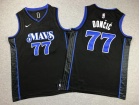 Youth Dallas Mavericks #77 Luka Doncic Black 2024 City Jerseys