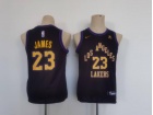 Youth Los Angeles Lakers #23 Lebron James Black 2024 City Jersey