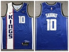 Sacramento Kings #10 Domantas Sabonis Blue 2024 City Jersey