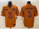 Denver Broncos #3 Russell Wilson Brown Salute To Service Jersey