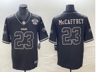 San Francisco 49ers #23 Christian Mccaffrey Black with Black Number Limited Jersey