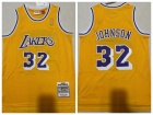 Youth Los Angeles Lakers #32 Magic Johnson Yellow Throwback Jersey