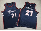 Youth Philadelphia 76ers #21 Joel Embiid Navy Blue 2023-24 City Jersey