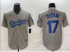 Los Angeles Dodgers #17 Shohei Ohtani Grey Alternate Cool Base Jersey