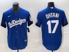 Los Angeles Dodgers #17 Shohei Ohtani Blue City Connect Jersey