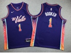 Youth Phoenix Suns #1 Devin Booker Purple 2024 City Jersey