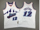 Youth Utah Jazz #12 John Stockton White Throwback Jersey