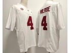 Alabama Crimson Tide #4 Jalen Milroe White Jersey