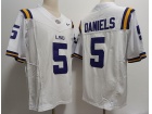 LSU Tigers #5 Jayden Daniels White Limited Jersey