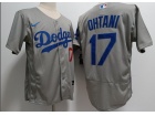 Los Angeles Dodgers #17 Shohei Ohtani Grey Alternate Flexbase Jersey