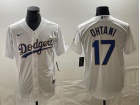 Los Angeles Dodgers #17 Shohei Ohtani White Gold Program Cool Base Jersey