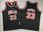 Youth Chicago Bulls #33 Scottie Pippen Black Throwback Jersey