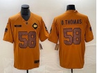 Kansas City Chiefs #58 Derrick D.Thomas Brown Salute to Service Limited Jersey