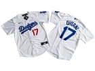 Youth Los Angeles Dodgers #17 Shohei Ohtani White with Red Number Jersey