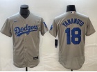 Los Angeles Dodgers #18 Yoshinobu Yamamoto Grey Alternate Cool Base Jersey