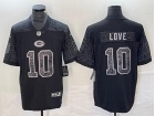 Green Bay Packers #10 Jordan Love Black RFLCTV Limited Jersey