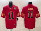 San Francisco 49ers #11 Brandon Aiyuk Red Golden Limited Jersey