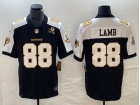 Dallas Cowboys #88 CeeDee Lamb Black Thanksgivings Golden Name Limited Jersey